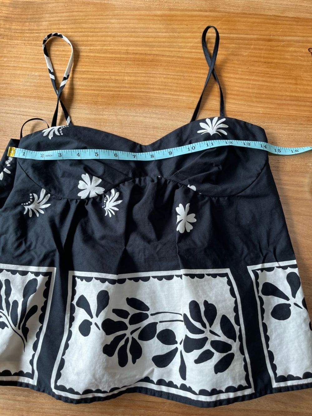 Zara Y2K Black & White Floral Festival Summer Spaghetti Strap - Picture 5 of 6